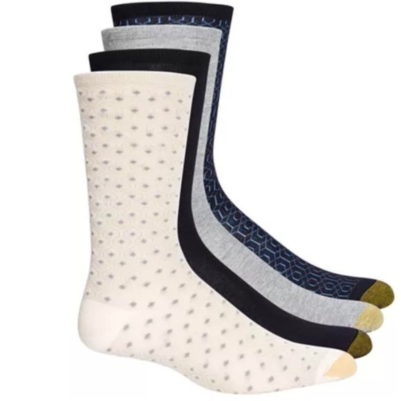 Gold Toe Accessories - NWT Pack of 4 Gold Toe Geometric Repeat Socks Soft